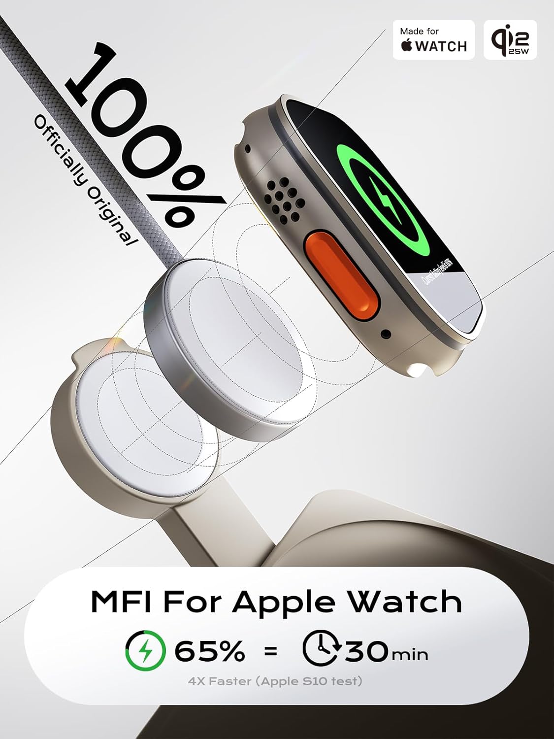 MFi Certified by Apple, THREEKEY 3-in-1 Charging Station, Qi2 25W Fast MagSafe Charger, Wireless Charger Stand for iPhone 12-17 Series, Apple Watch & AirPods, Pixel 10 Pro XL(45W Adapter Included)