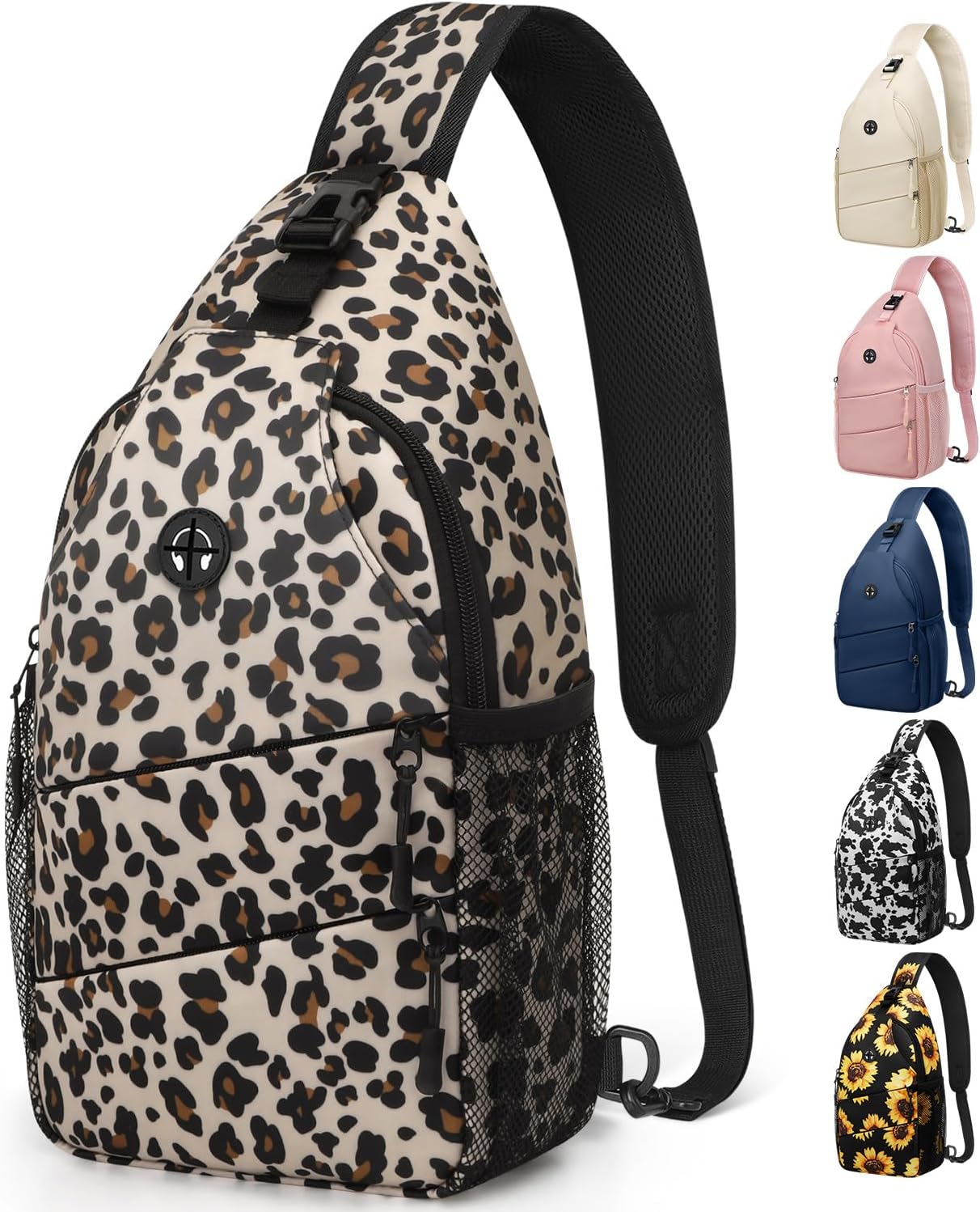 Crossbody Bags for Women Men Trendy Sling Bag Backpack Casual Chest Bag with Convertible Shoulder