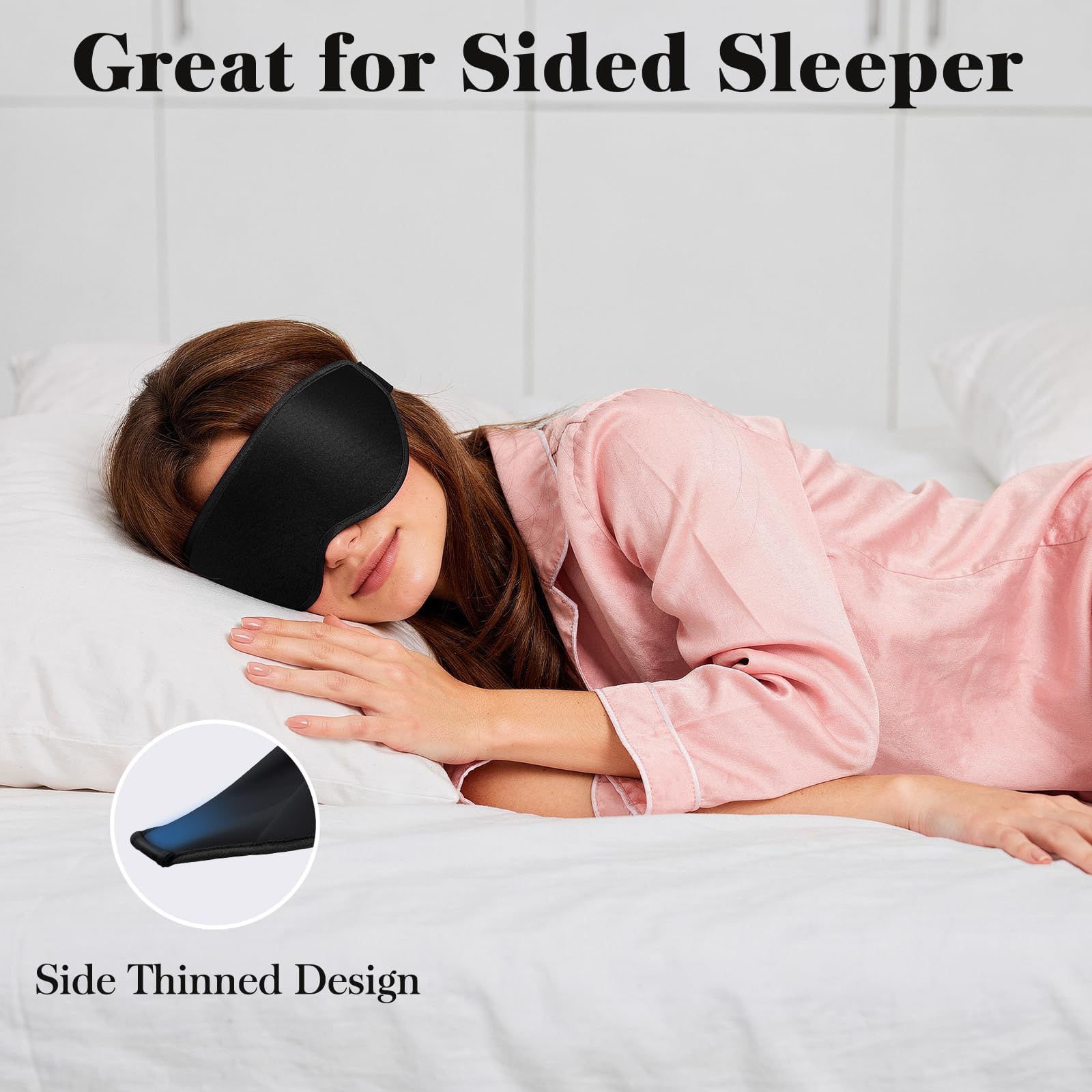 Fygrip 3D Eye Mask Sleep Mask for Men & Women, Black