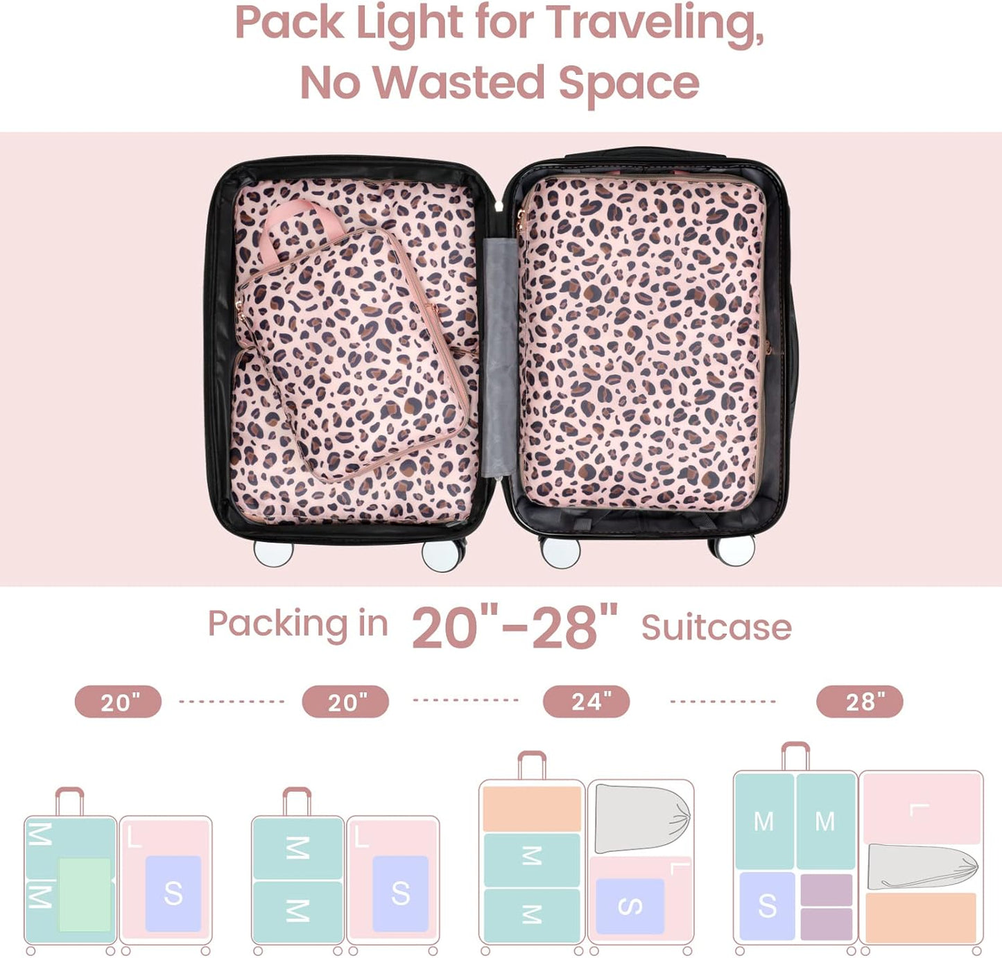 Cambond Compression Packing Cubes for Travel Women - Travel Bags Luggage Organizers Travel