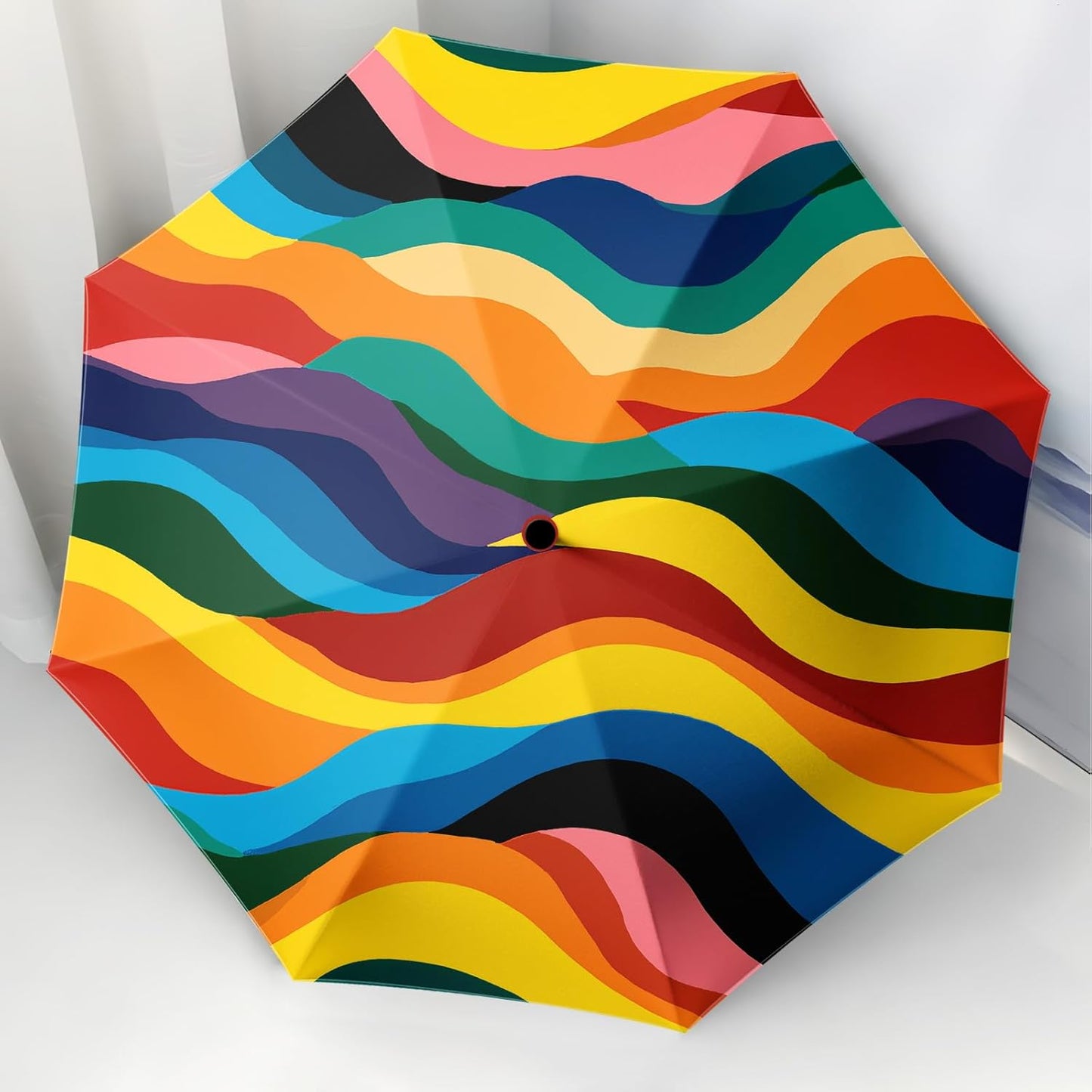 Small Travel Folding Umbrella for Girl, Portable, UV, SunShade, Compact, Automatic, Rain & Wind
