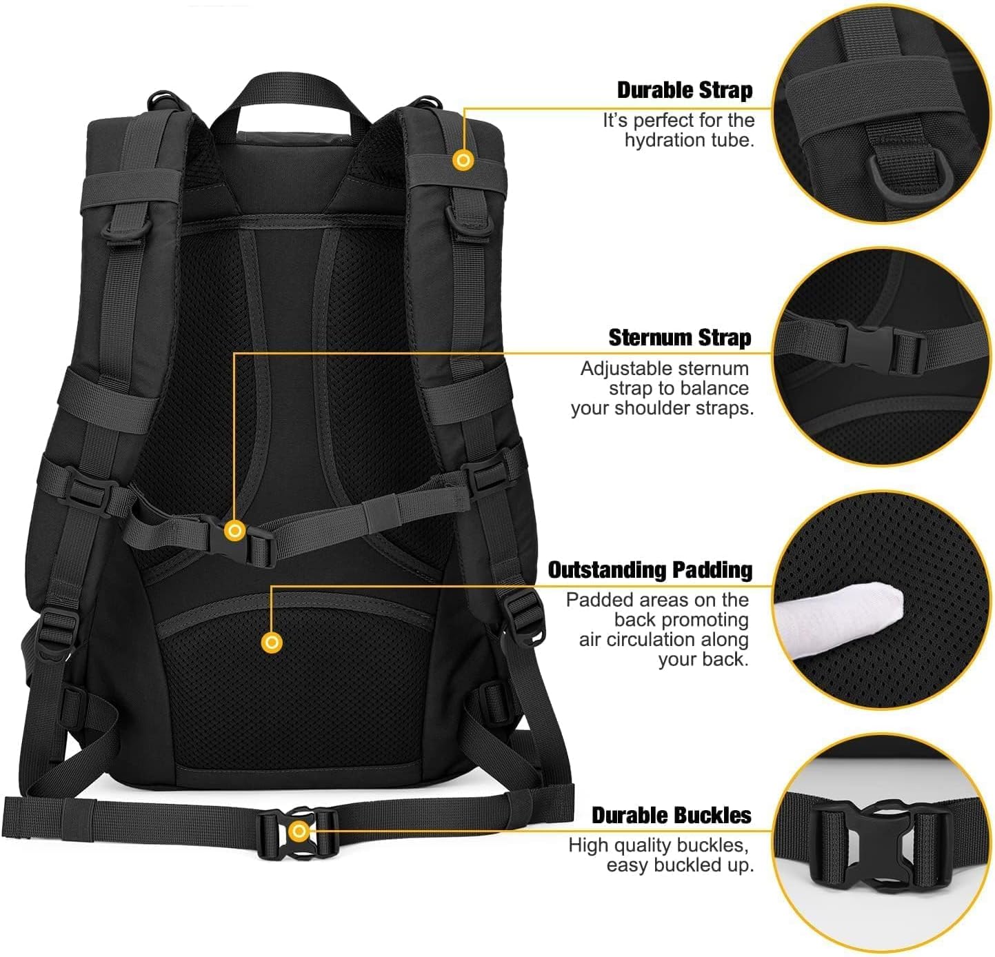 Mardingtop Small Tactical Backpack,Molle Hiking Backpack for Backpacking,Cycling and Biking,25L