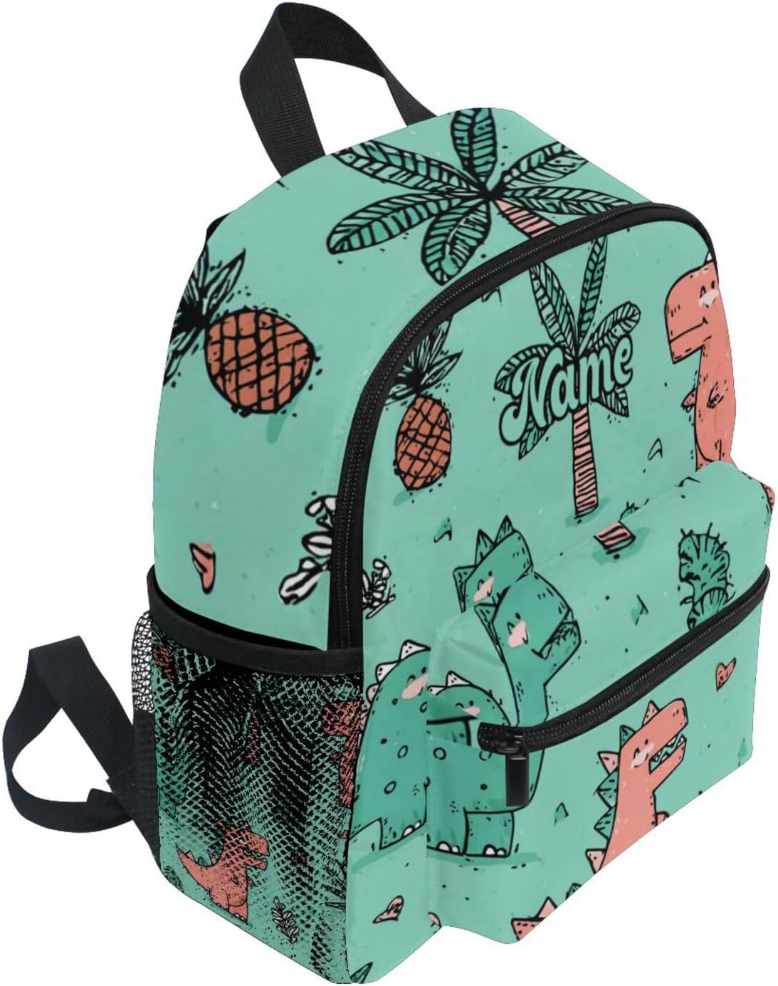 Custom Cute Dinosaurs Preschool Backpack for Toddler Boy Girl,Personalized Backpack with Name Text, Customization Kindergarten School Bookbags - S