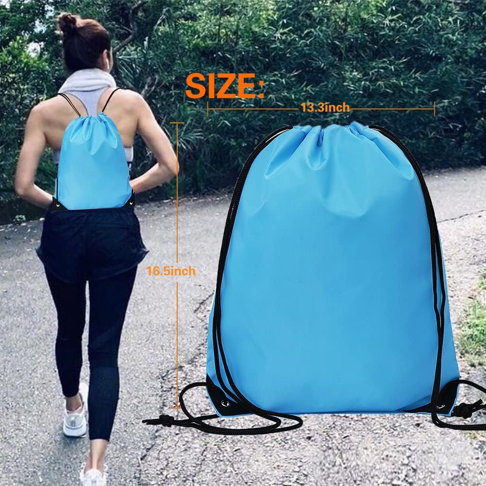 Bulk Drawstring Bags, Polyester Draw String Bags, Gym Sports Cinch Bag Drawstring Backpack for Women Men
