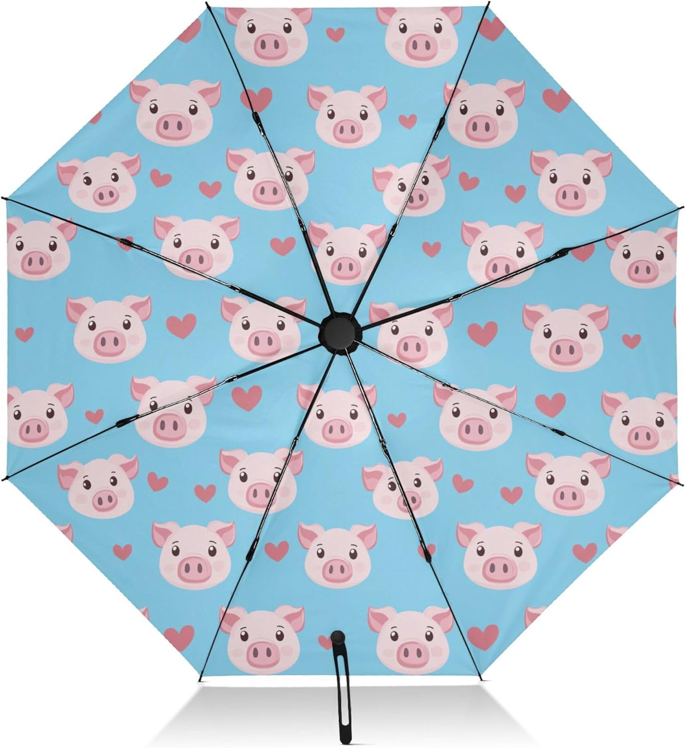Automatic Folding Umbrella Windproof Strong, UV Protection Compact Black Gothic Moon Spider Webs and Bats Sun Rain Sun Rain Travel Umbrellas for Women Men