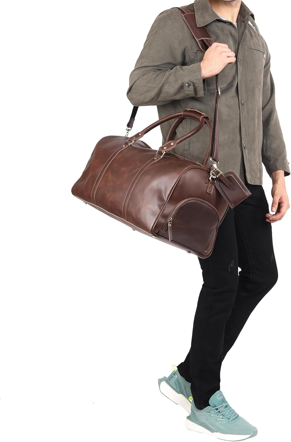 Luxe-Range Mens Duffle Bag, Personalized Leather Duffle Bag, Large Travel Bag, Weekend Bag, Christmas Gift For Men, Gift For Him