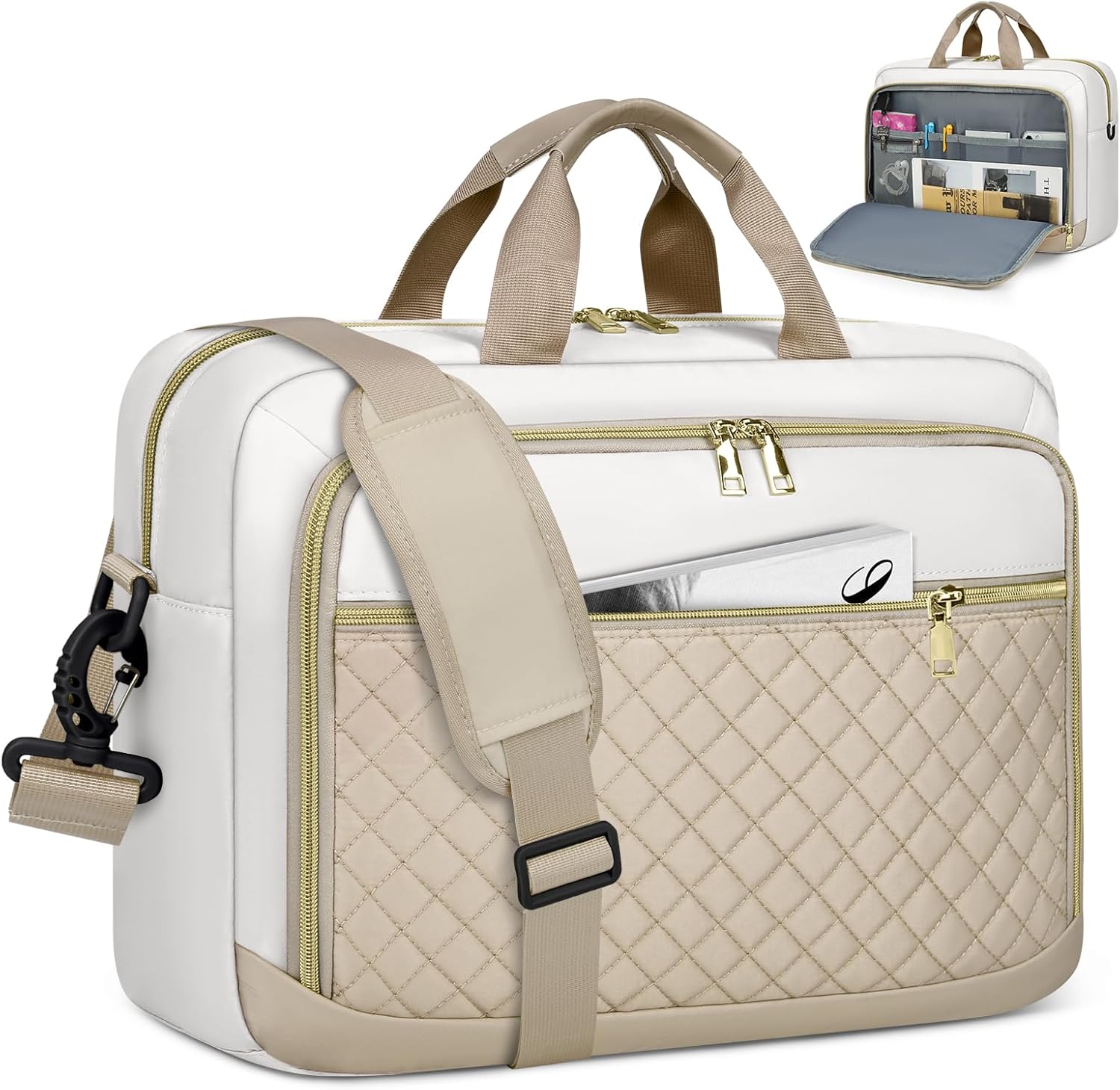 NEWHEY Laptop Bag 17.3 Inch Laptop Briefcase for Women Men Waterproof Shoulder Messenger Bag Large
