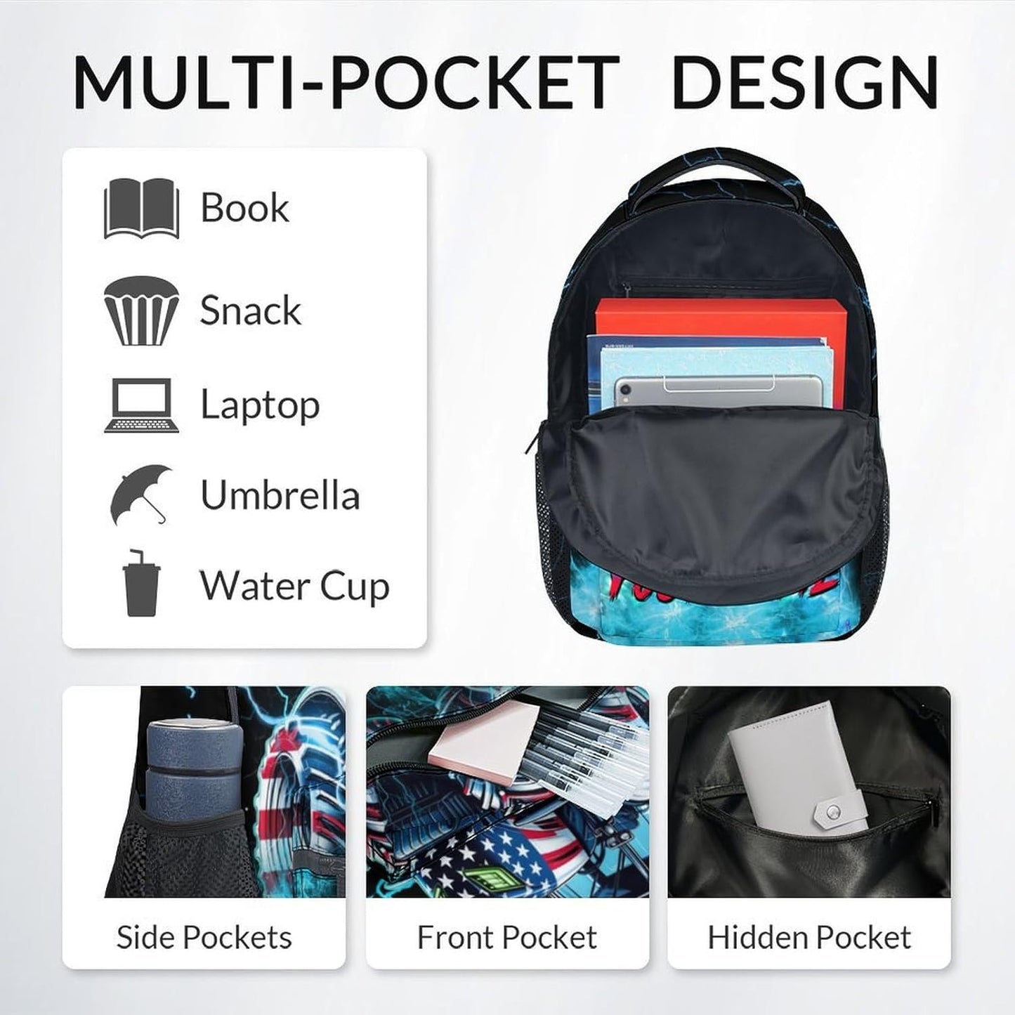 Backpack for Boys, Tractor Backpack for Kids Ages 6-8, 17 Inch Custom Bookbag with Name, Personalized Back to School Gifts