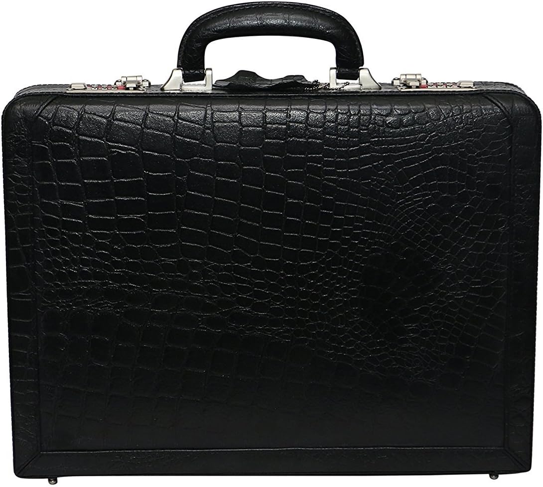 Full Grain Leather Briefcase Attache Case For Unisex Size L17xW3xH12 Inches Briefcase Bag