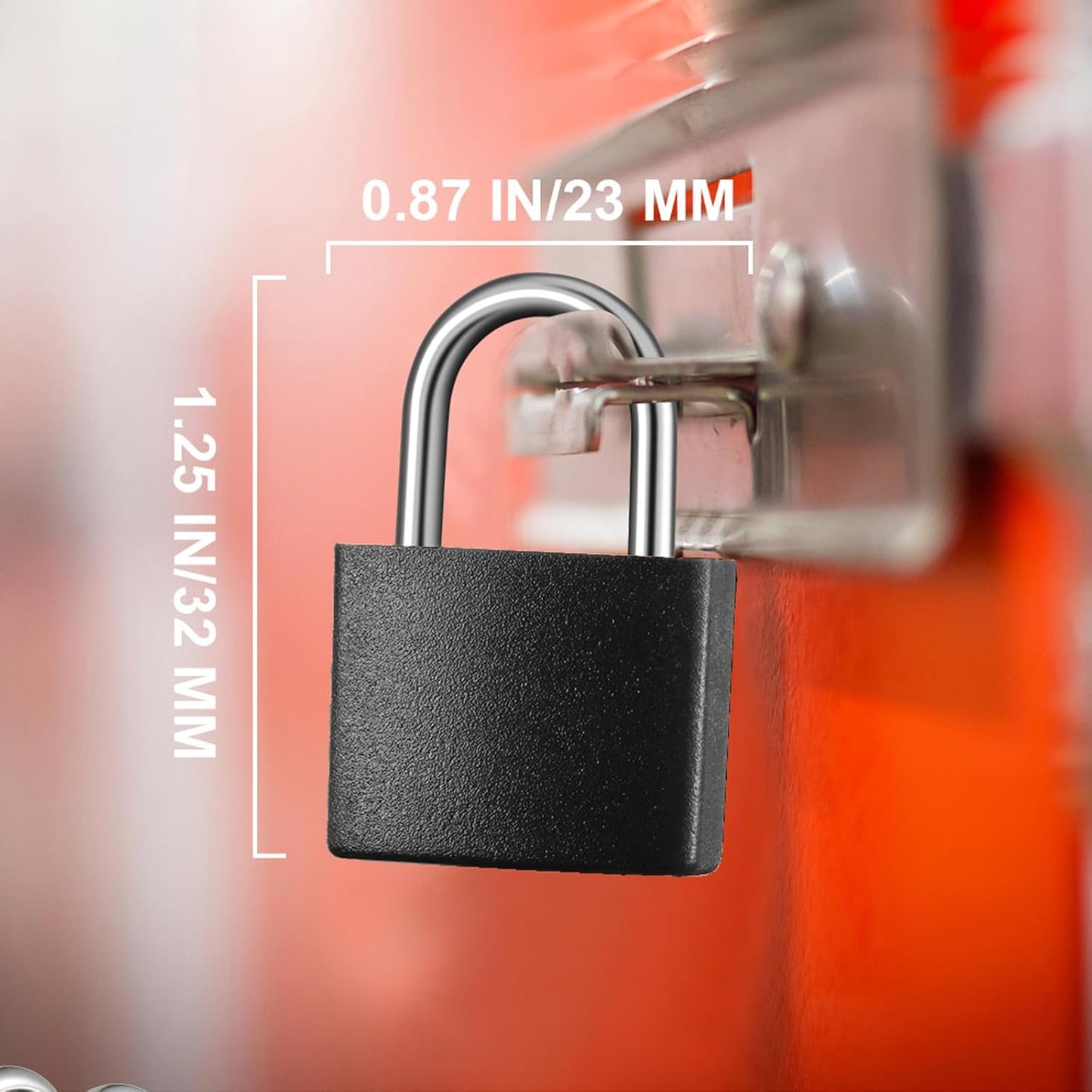 Ripeng 10 Pcs Luggage Locks with Keys Small Padlock Black Mini Locks Tiny Metal Padlocks for Travel Backpack School Gym Classroom Locker toolboxes Matching Game