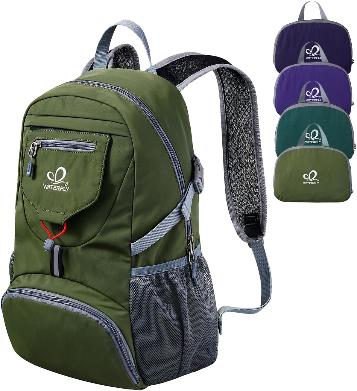 WATERFLY Small Lightweight Packable Backpack: 20l Ultra Light Foldable Travel Hiking Camping