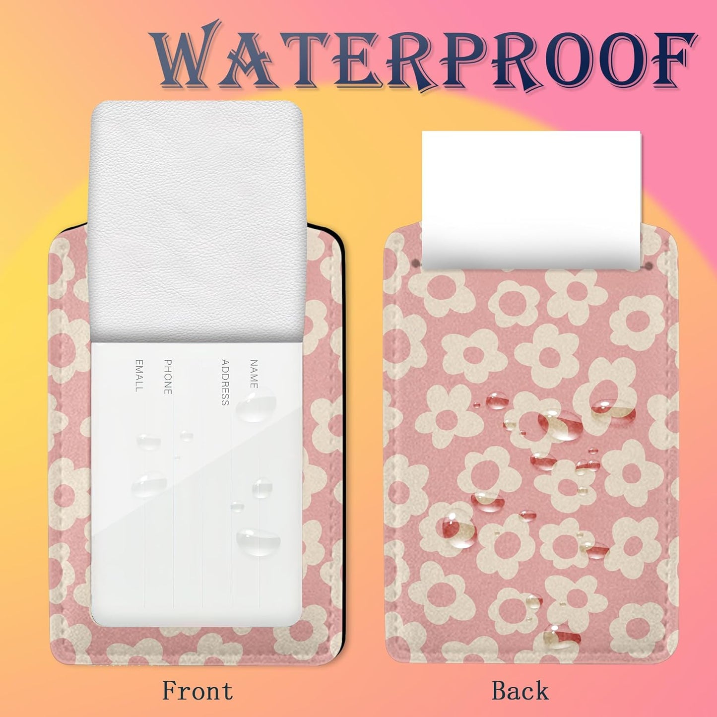 Luggage Tags for suitcases,2 Pack Abstract Pink Flower Luggage Tag,Leather Stainless Steel Loop Label Tag for Women Men Girls Travel Bag Suitcase