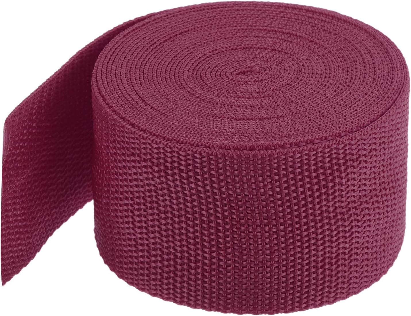 MECCANIXITY Lightweight Polypropylene Webbing Strap 2" 5 Yard Backpack Strapping Band Dark Red for Outdoor Luggage Cargo Straps