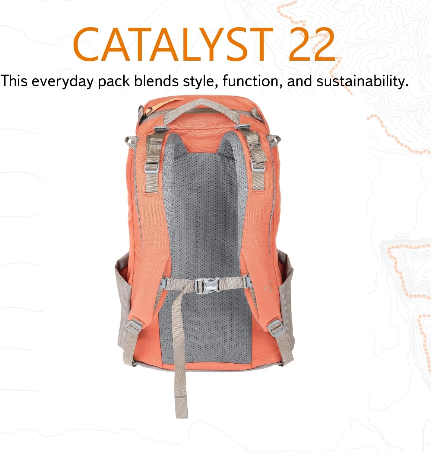 Mystery Ranch Catalyst 22L Travel Backpack with Tech Pocket for Everyday Carry and Adventures - Paprika
