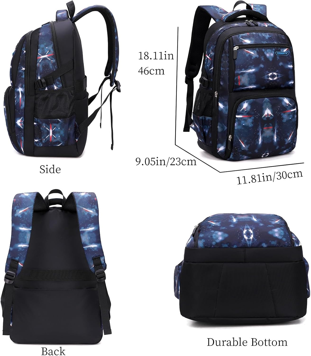 MITOWERMI Boys Backpacks for Primary Junior School Kids Backpack with Lunch Box Galaxy Space Bookbags for Boys Girls