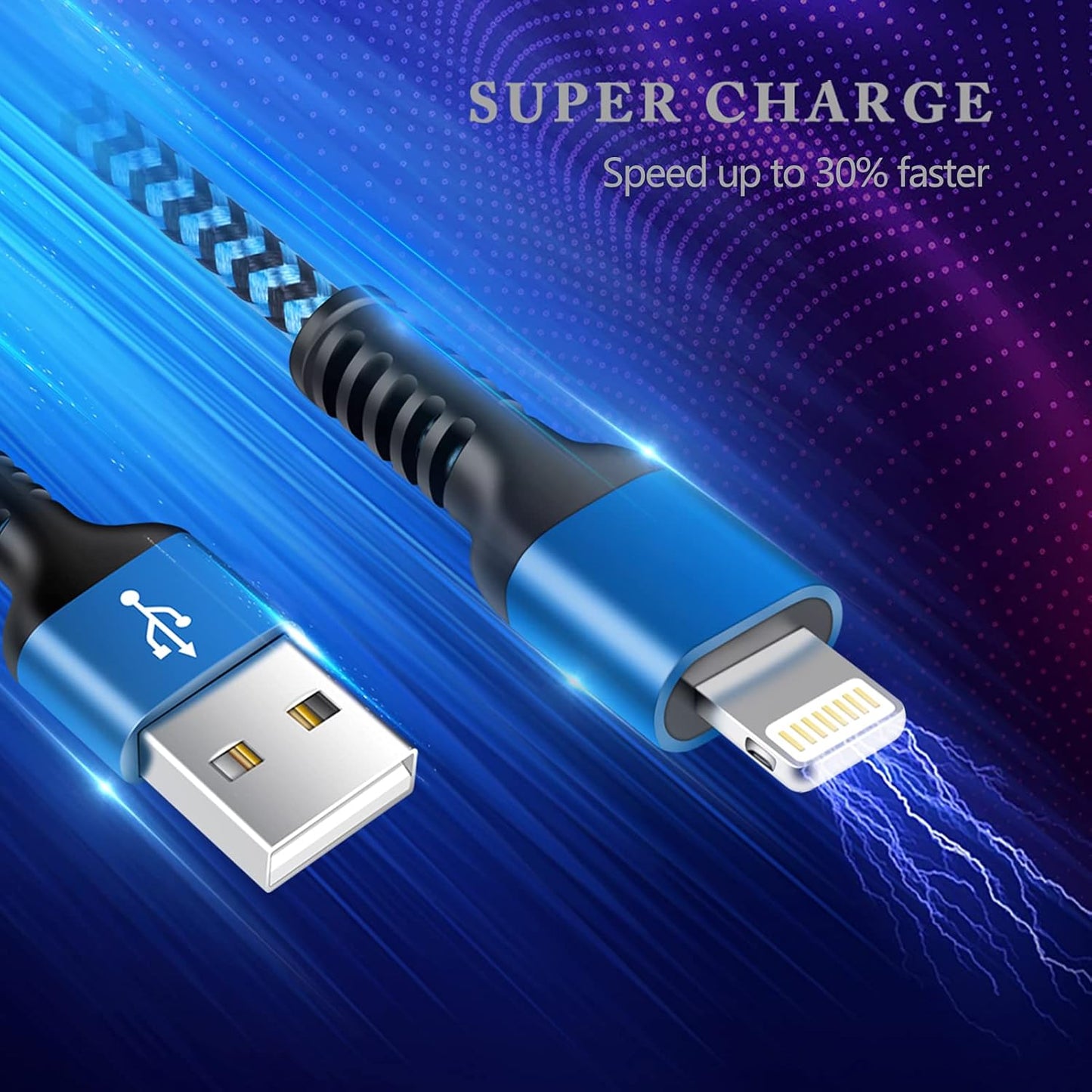 iPhone Charger [3/6/10ft], 3Pack Long Braided Cables, Fast Charging Power Charger Cords for iPhone 14/13 12 Pro Max/SE/11 Pro/11Pro Max/XS/XR/8/7/6S Plus, iPad mini, iPro Air, Touch USB Lightning Wire