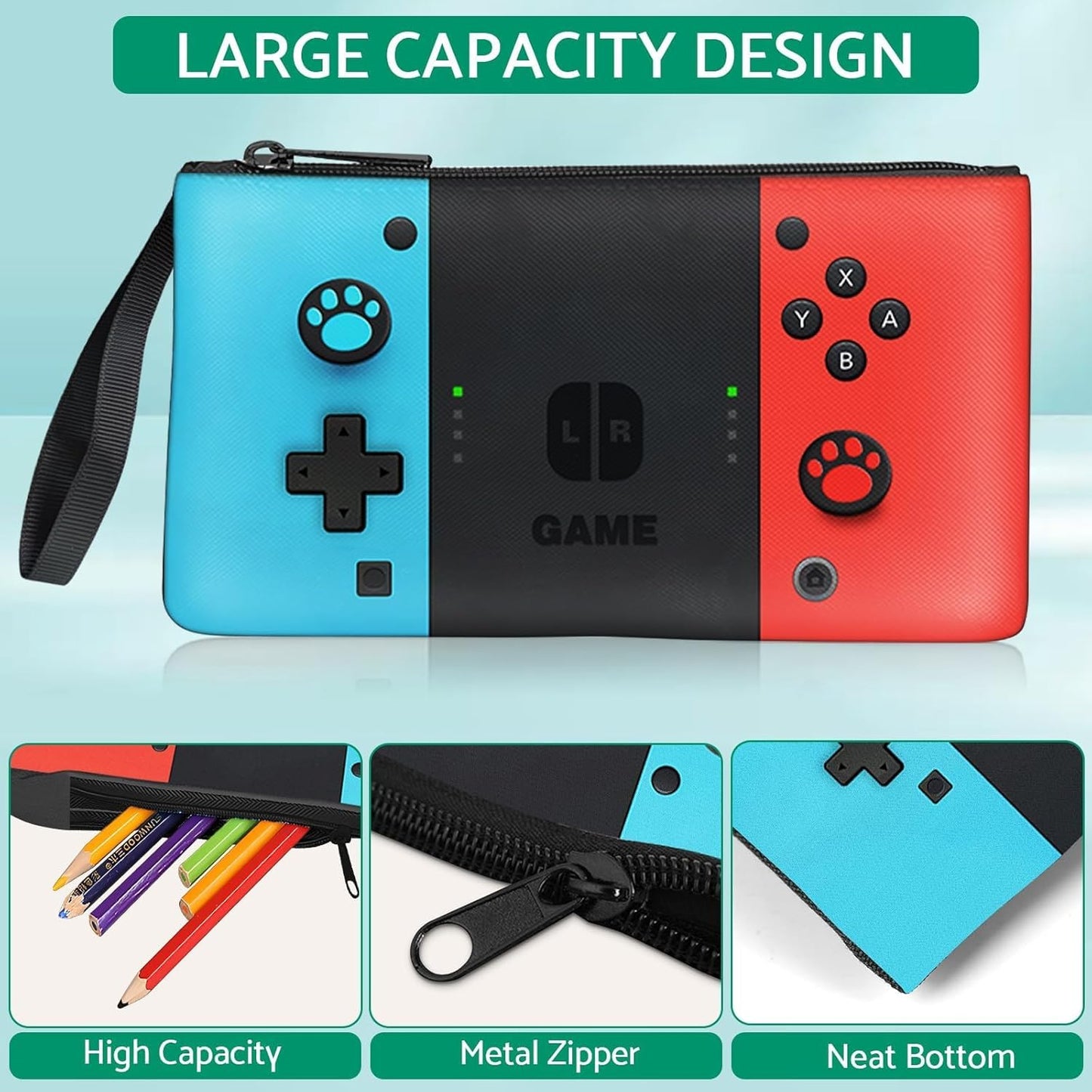 Kids Backpack For Boys，Gamer Boys Backpack For Children Teens Elementary Middle School, 17″ Students Bookbag