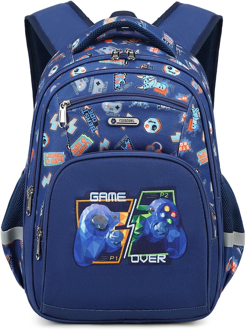 Cusangel Kids school Backpack with lunch bag for Girls,Elementary 6-10years Bookbag nylon large capacity backpack,Daypack