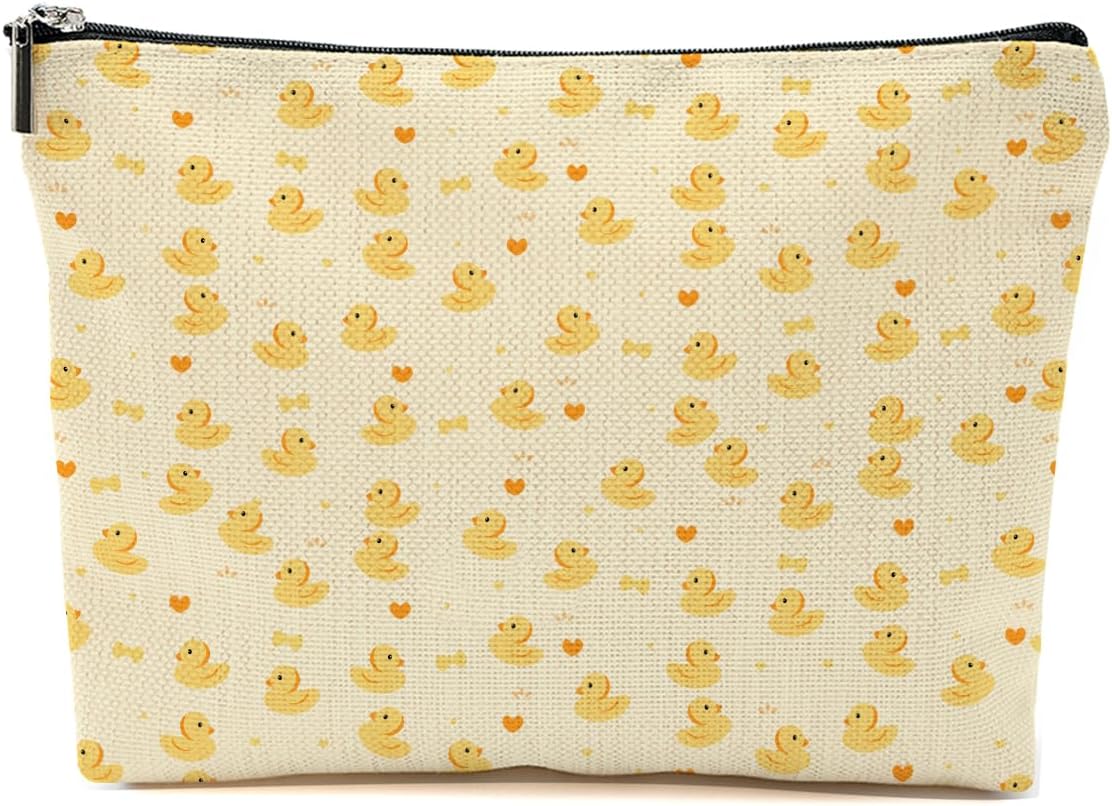 Cute Duck Makeup Bag Duck Lover Gifts for Girls Animal Lovers Duck Owner Women Sister Mother Duck Theme Travel Accessories Bag Mothers Day Christmas Birthday Gift Ideas Friendship Appreciate Gifts