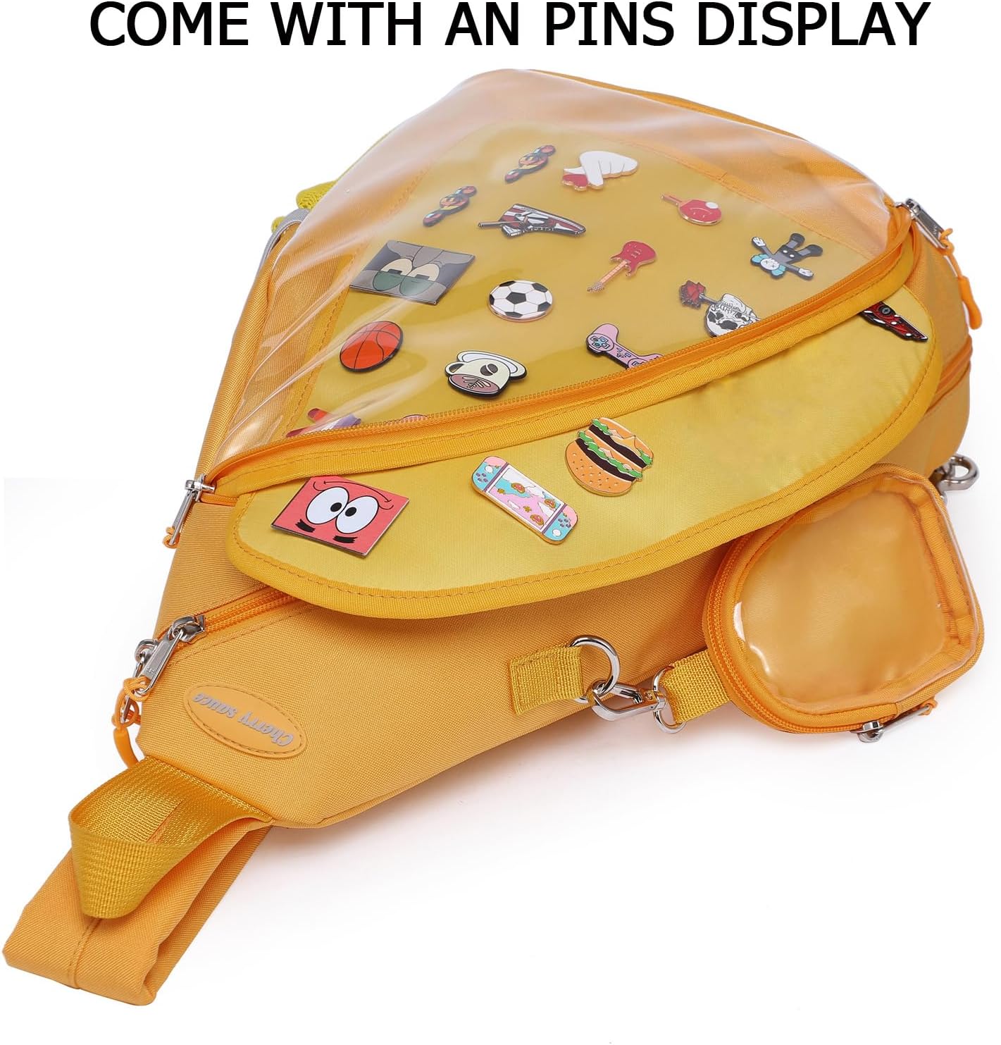 Oxford Ita Bag Kawaii Pin Display Chest Pack Single Shoulder Bag Sport Backpack Hiking Daypack, Medium