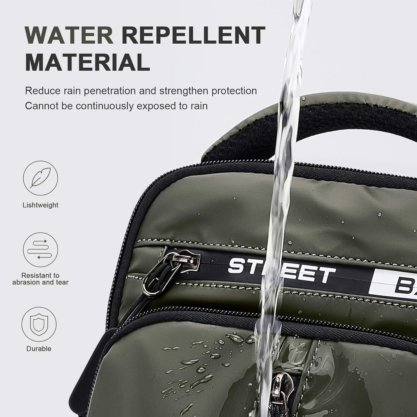 Crossbody Sling Backpacks Sling Bag for Men Women, Small Shoulder Backpack Motorcycle Chest Bags One Strap Backpack, Mini Chest Daypack for Casual Travel Hiking Gym Outdoor Sports Green