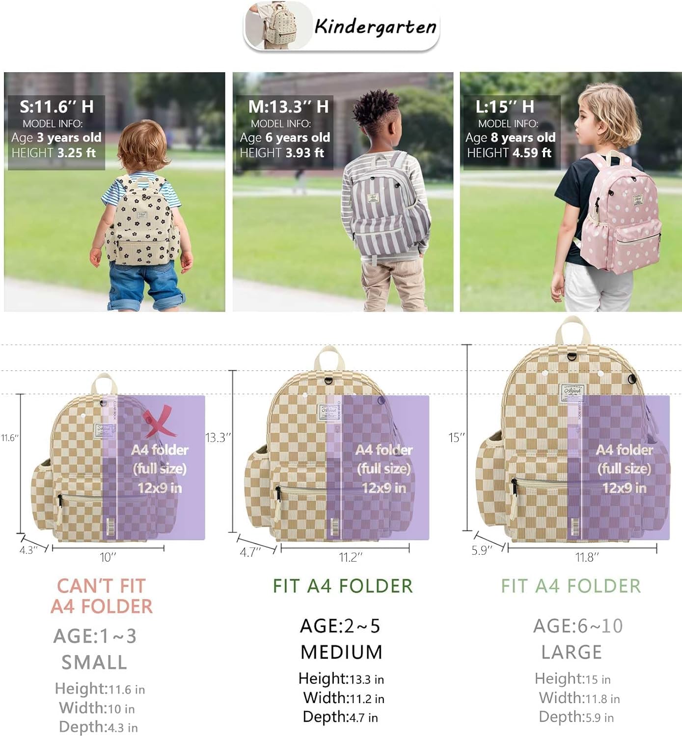 Corduroy Toddler Backpack for Boys 2-5: Preschool Backpack for Boys Girls - Cute Kids Backpack for Boys 13.5" H Fit Folder