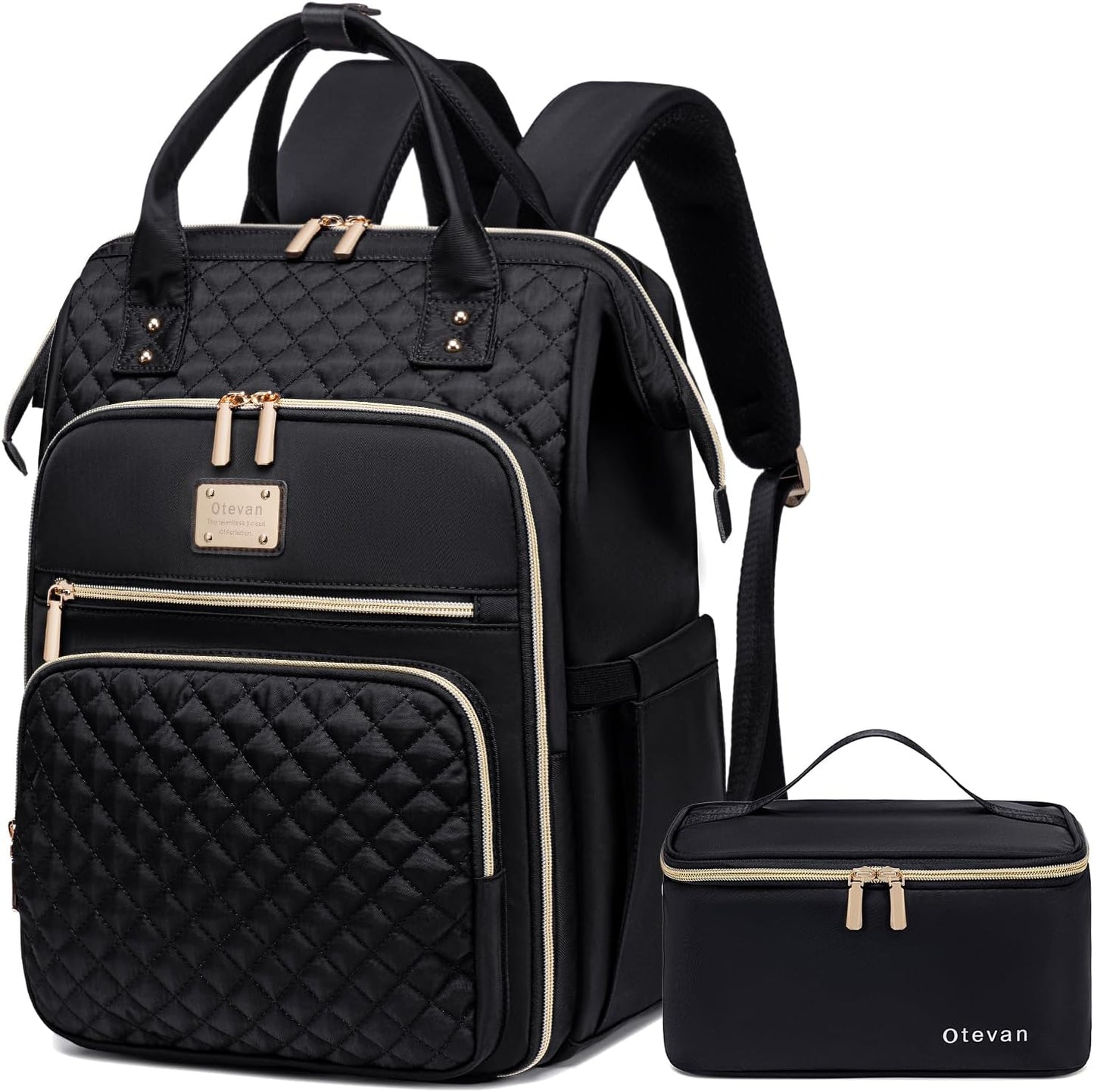 Lunch Backpack for Women, 15.6 inch Laptop Backpacks for Womens, Work Backpacks with Lunchbox,Insulated Back pack Cooler,Teacher Nurse Travel Backpack for Women