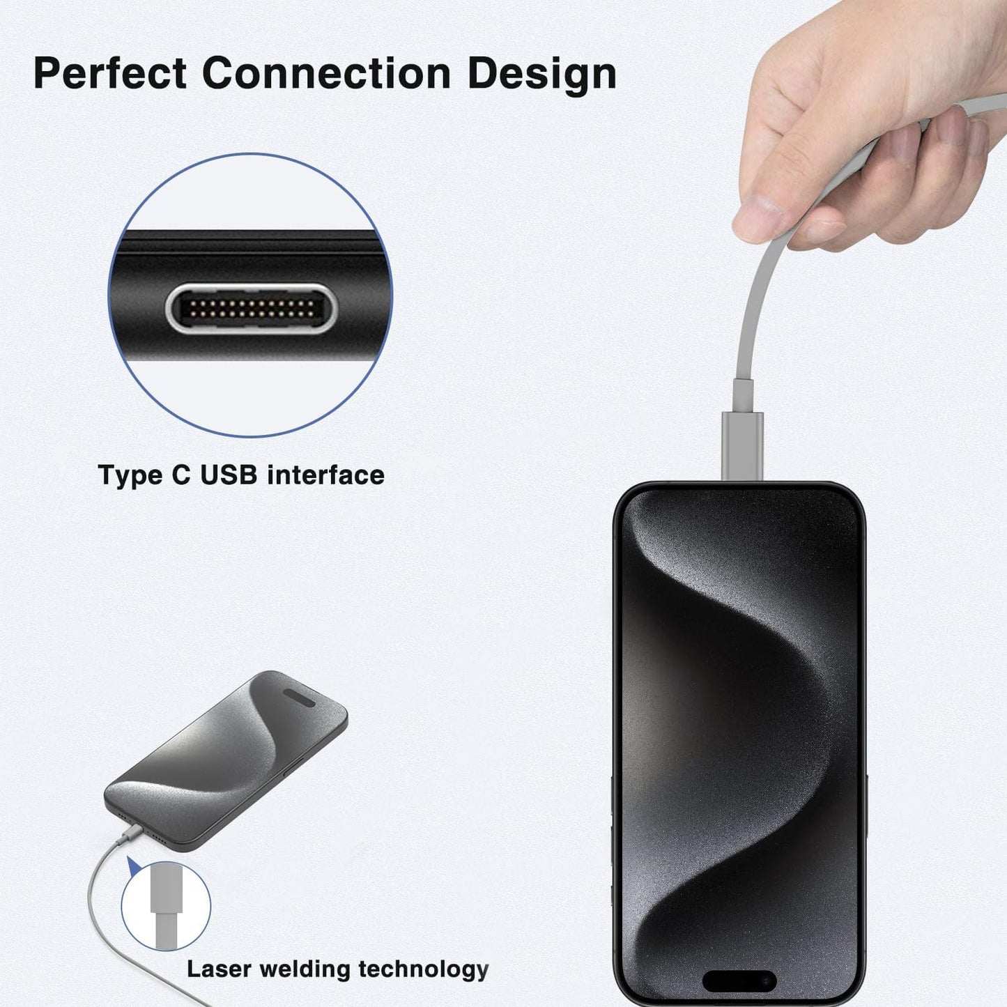 iPhone 17 16 15 Charger Block and 10ft Type C to C Cable Cord Long, 20W USB C Fast Charging Plug for Apple iPhone 17 Pro Max/17 Air/16 Pro Max/16 Plus/15 Pro/15/AirPods/iPad/Mini Wall Cube Brick Box