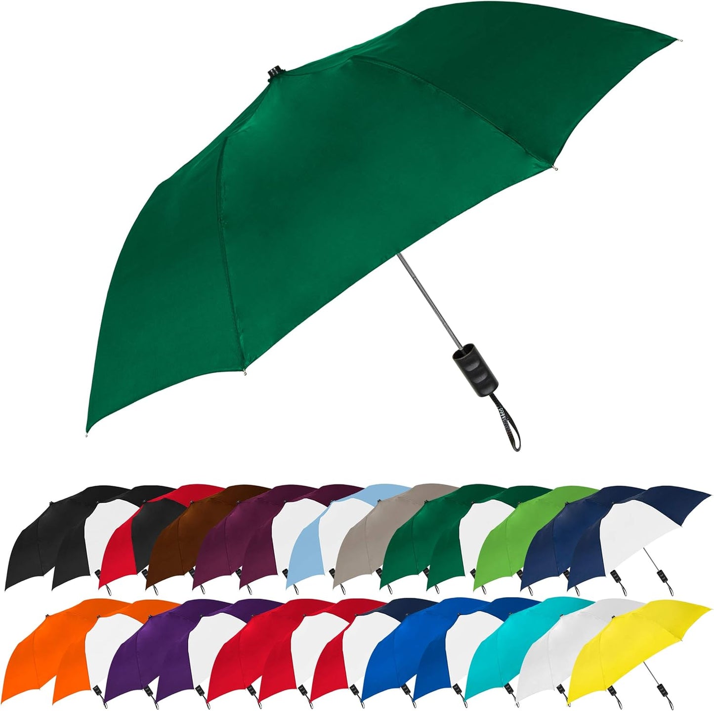 The Spectrum Popular Style 42" Automatic Open Compact Travel Umbrella for Rain, Wind & Sun, Sturdy Lightweight Small Portable Stick Umbrella for Men and Women