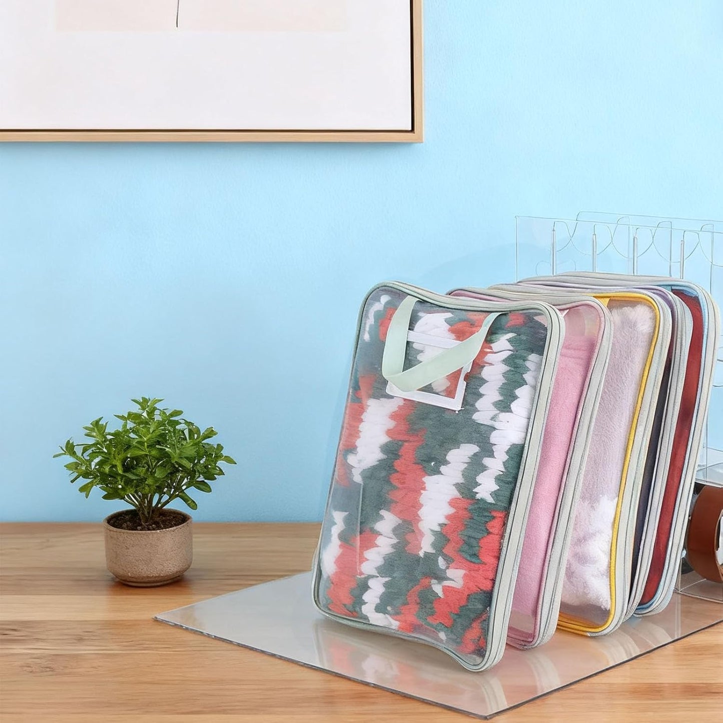 7 Pcs Packing Cubes for Travel, Days of Week Colorful Packing Cubes with Labels, Clear Clear Zippered Storage Bag for Travel Summer Camp Cruise Family Vacations Essentials
