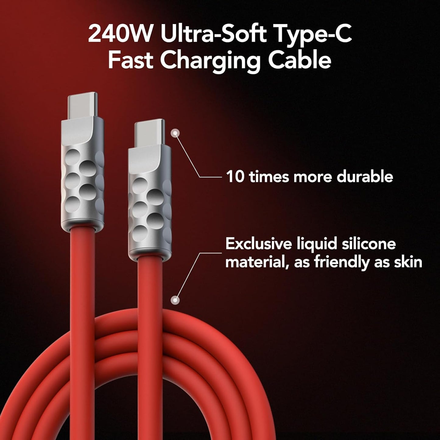 MFish USB C to USB C Cable 5FT, 240W Max Type-C Fast Charging Cord for iPhone 15/16 /17Series, iPad, MacBook and More (Red Type c, 5Ft)