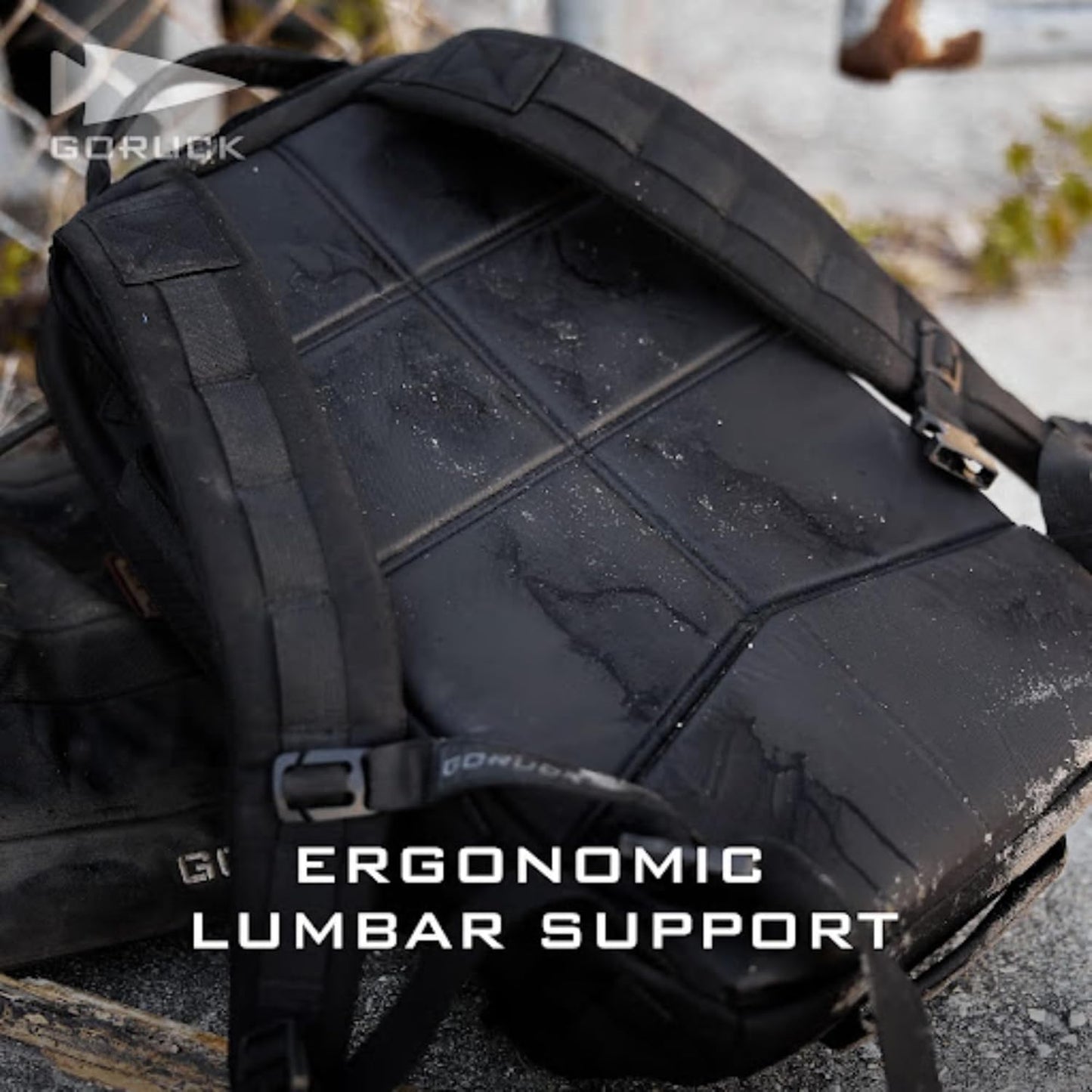 GORUCK Rucker 4.0 25L Black with White Embroidery - Purpose Built Rucking Backpack, Military Weight Training Rucksack w/Ruck Plate Pocket and Extra Padded Straps