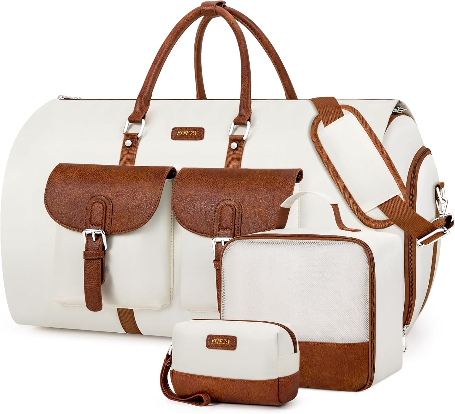 Garment Duffle Bag for Travel - Convertible Carry on Garment Duffel Travel Bag for Women Men Large