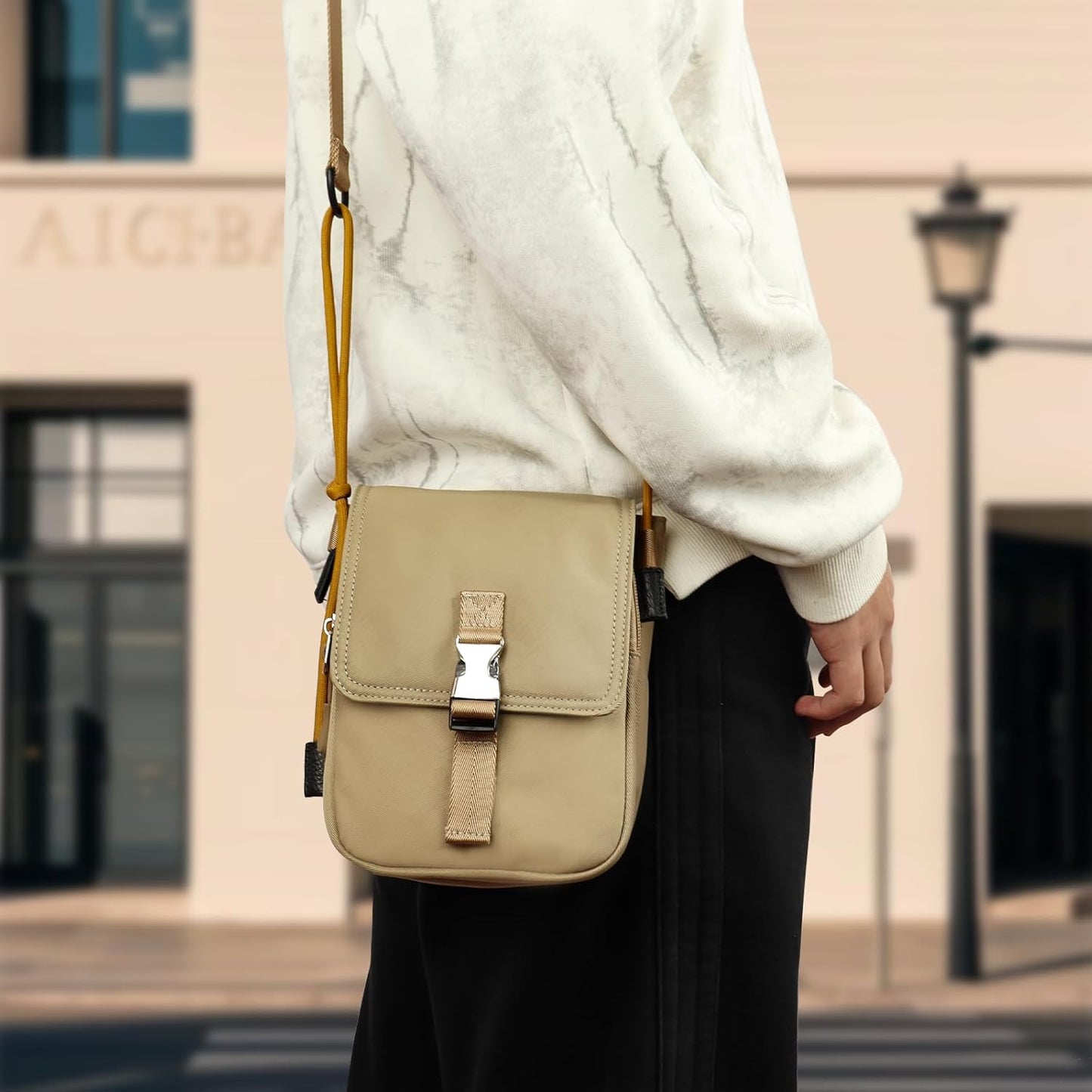 Small Messenger Crossbody bag Shoulder bag for Men Women Sling bag Purse for Work Travel