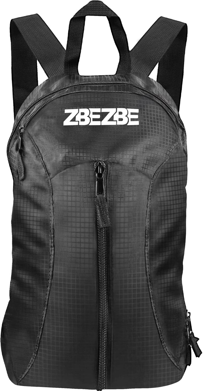 Hiking backpack,Foldable Packable Backpack - Lightweight Waterproof Hiking & Cycling Daypack, Large-capacity Black