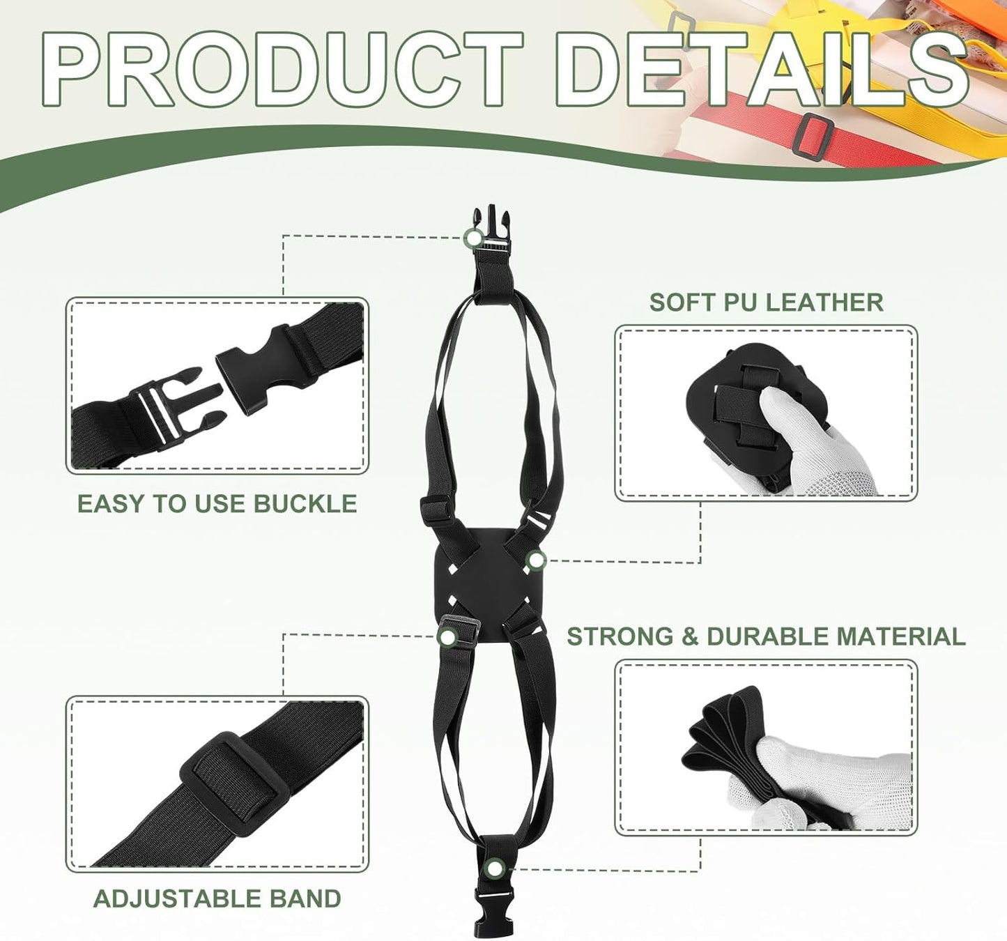 Adjustable Luggage Straps, Suitcase Elastic Strap Bag Bungee with Buckles Travel Accessories - Fitting for(Travel/Add A Bag/Securing Luggage), 27-66 Inch & Black