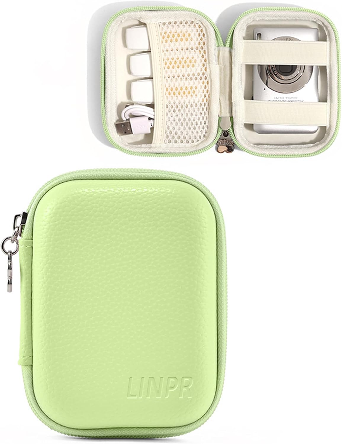 Digital Camera Case for CAMKORY, KODAK PIXPRO FZ45/FZ55, Canon IXUS 285 HS, Lecran, Small Travel Compact Camera Holder with Mesh Pocket for Accessories SD Card (Pink)