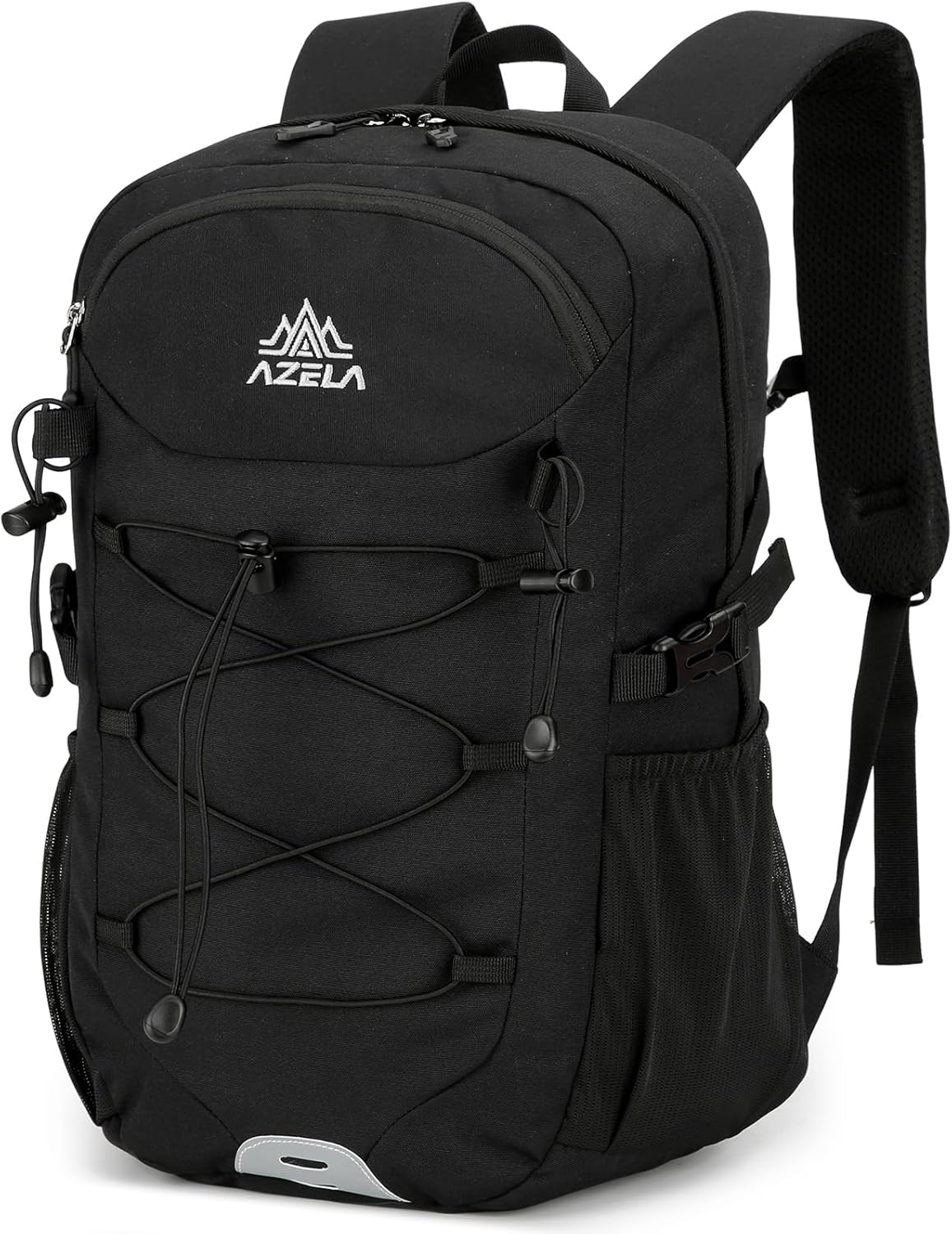 20L Small Waterproof Hiking Backpack with Chest Strap for Men, Lightweight Outdoor Daypack, Black