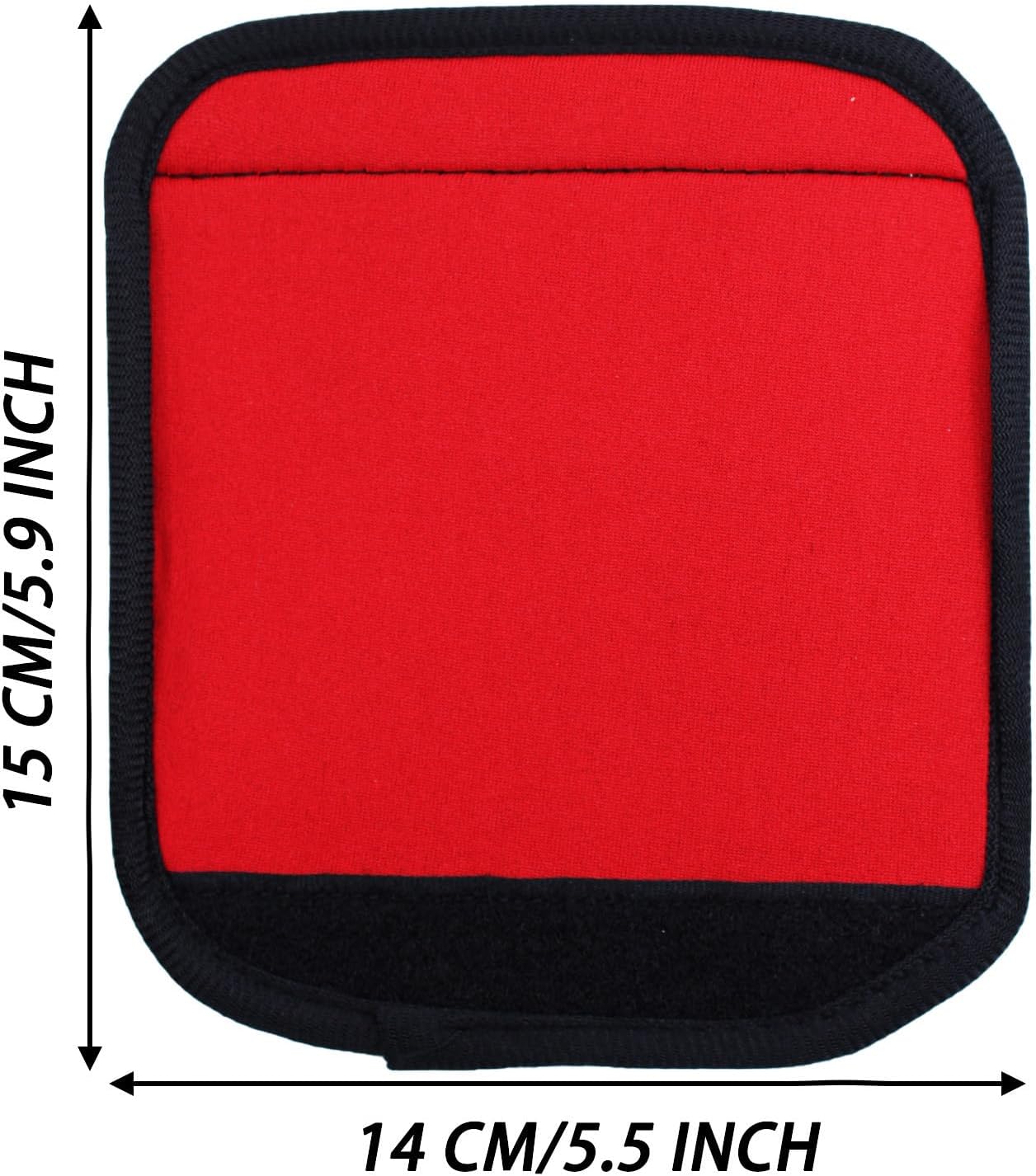 Luggage Handle Wraps, Soft Travel Bag Handle Cover, Padded Handle Grip, Suitcase Tags Identifiers for Travel Accessories, Red, 2pcs