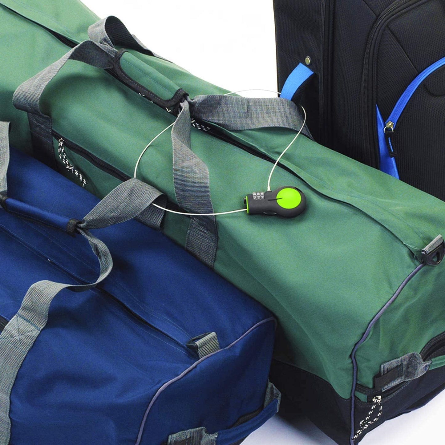 Lewis N. Clark Cable Luggage Lock | TSA Approved | Travel Or Bike Lock | Set Your Own Combination | 30-inch Retractable Steel Cable | Green
