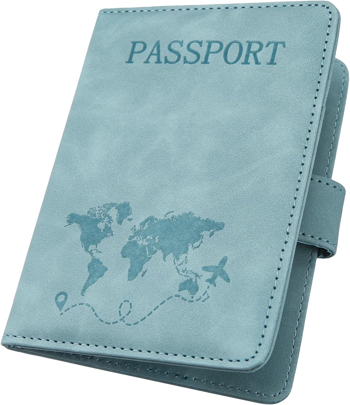 ILIYAH-Passport Cover-Passport Holder Travel Wallet-RFID Blocking Passport Case Travel Accessories Card Holder Wallet Unisex Travel Gifts(Blue)