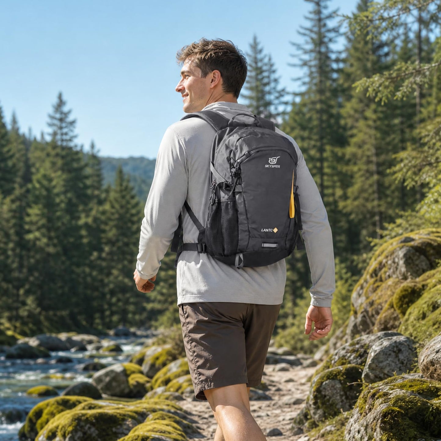 SKYSPER Small Hiking Backpack, 20L Lightweight Travel Backpacks Hiking Daypack for Women Men