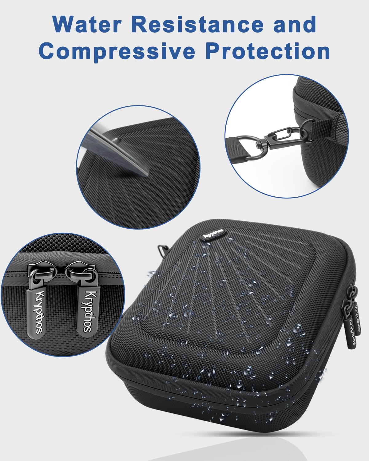 Portable Travel Sunglasses Organizer Case for 4 Pairs glasses for Men Women