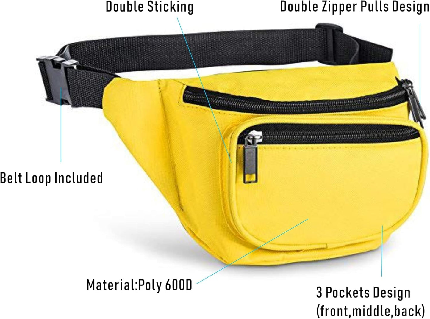 Fanny Pack, BuyAgain Quick Release Buckle Travel Sport Waist Fanny Pack Bag For Men Or Women