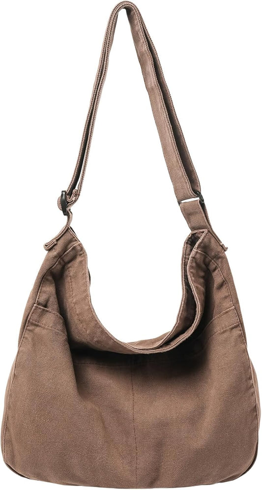 Canvas Messenger Bags for Women Crossbody Bag for School Hobo Men Cute Large Shoulder Lightweight Tote