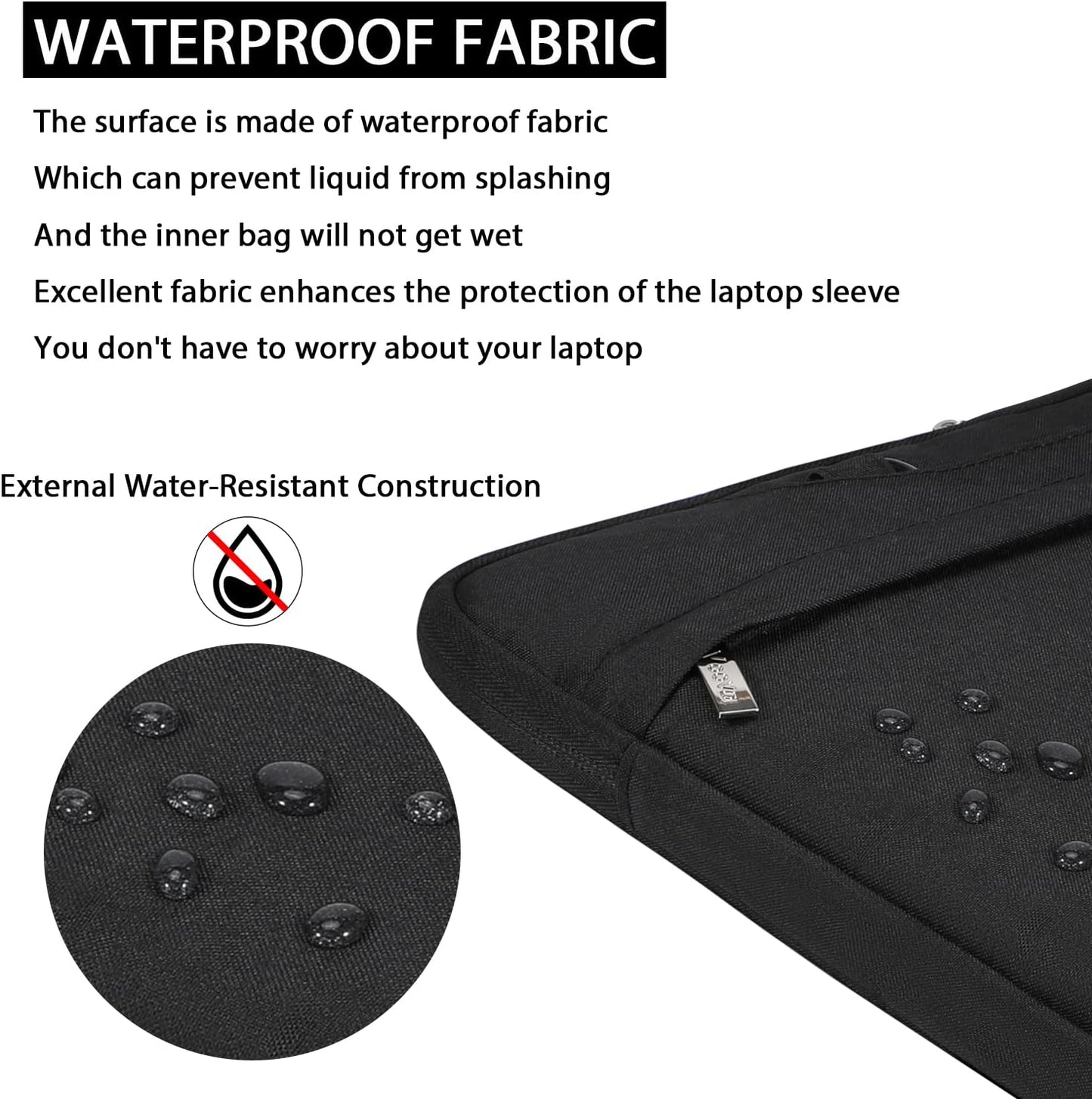 Voova Laptop Case 13 14 15 16 17 Inch with Shoulder Strap, Waterproof Laptop Sleeve Slim Briefcase
