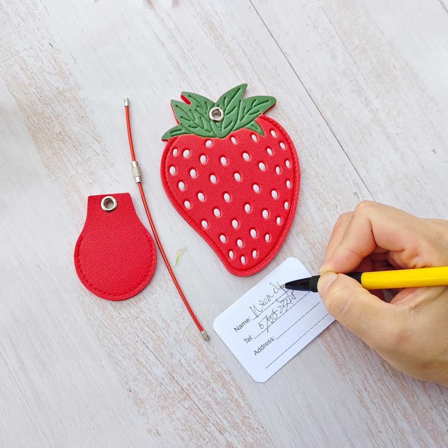 Luggage Tags for Suitcases, Faux Leather Cute & Funny Travel Suitcases Tag with ID Label,Stainless Steel Loop