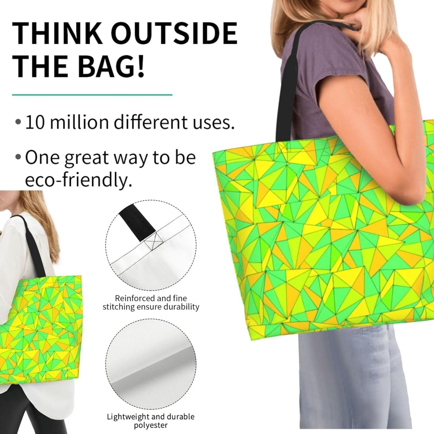 Tote Bag Beach Bag for Women Reusable Grocery Large Shopping Shoulder Bag Travel Handbag