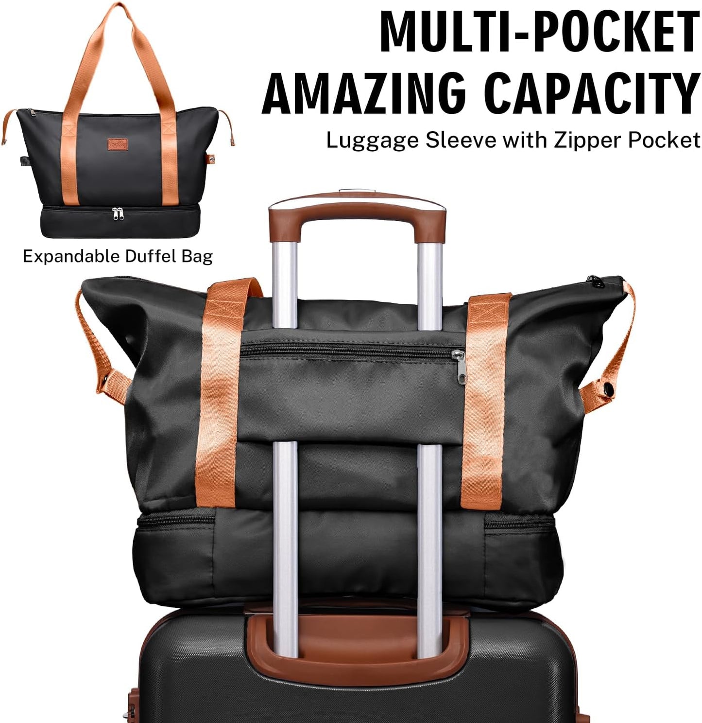 Krute Luggage Sets 5 Pieces Suitcase Set Hard Shell Carry On Luggage with Spinner Wheels TSA Approved Durable PC+ABS Hard Side Suit Case