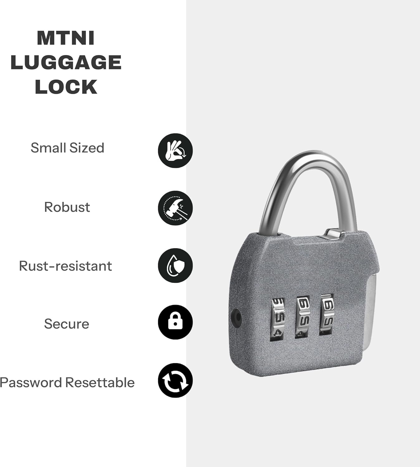Small Combo Lock, 3 Digit Padlock Combination Luggage Locks, Travel Suitcase Lock with Code, Combination Padlock for Mini Locker, Bag, Tool Box, Backpack Zipper (Silver+Pink, 2-Pack)